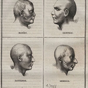 Criminal Phrenology in the Brest Bagne (portraits depicting the physiognomic