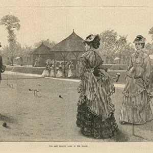 The last croquet game of the season (engraving)