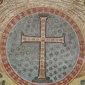 Cross (Detail of mosaics, 6th century)