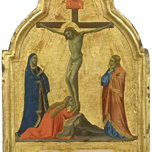 The Crucifixion and the Lamentation (tempera on gilded panel)