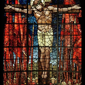 The Crucifixion Window, detail, 1888 (stained glass)