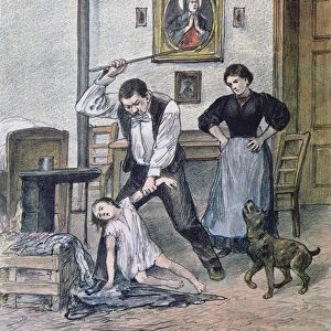 The Cruel Father, 1897 (colour litho)