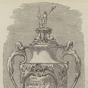 Cup won by the Yacht "Thought"at the Folkstone Regatta (engraving)