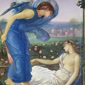Cupid and Psyche, c. 1865 (w / c, bodycolour and pastel on paper mounted on linen)