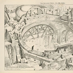The cupola of the new church of the Oratory (engraving)