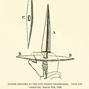 Dagger prepared by the Cato Street Conspirators, from the Observer, 5 March 1820 (engraving)