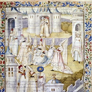 Dance in a castle. Miniature taken from "The Book of the Ladys City"