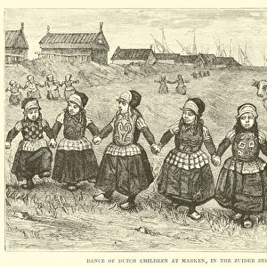 Dance of Dutch children at Marken, in the Zuider Zee (engraving)