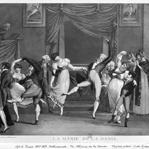 Dance mania, 1809 (engraving) (b / w photo)
