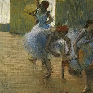 Dancers on a Bench, c. 1898 (pastel on paper)