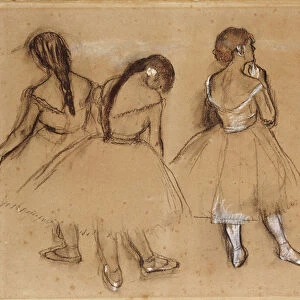 Three Dancers (pastel & charcoal on paper)