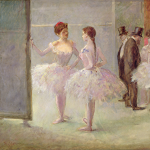 Dancers in the Wings at the Opera, c. 1900 (oil on canvas)