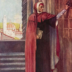 Dante in search of peace (colour litho)