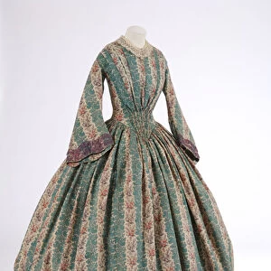 Day dress, 1840s (printed wool fabric)