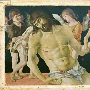 Dead Christ supported by angels, c. 1475 (oil and tempera on woodboard)