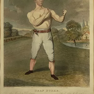 Deaf Burke, 1839, engraved by C. Hunt, published in 1839 (colour litho)