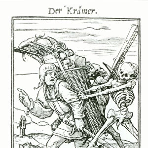 Death and the Pedlar, from The Dance of Death, engraved by Hans Luutzelburger, c