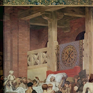The Death of St. Genevieve (mural) (detail)