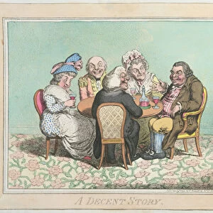 A Decent Story, published by Hannah Humphrey in 1795 (hand-coloured etching)