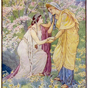 Demeter rejoiced, for her daughter was by her side (colour litho)