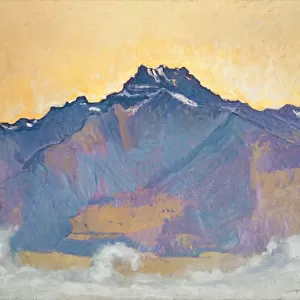 The Dents du Midi seen from Chesieres, 1912 (oil on canvas)