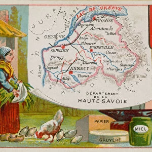Department of Haute Savoie in eastern France (chromolitho)