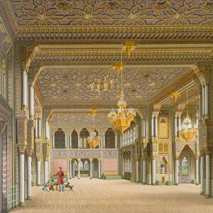 Design for the interior of Wilhelma, 1837 (colour litho)