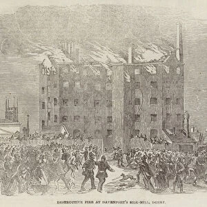 Destructive Fire at Davenports Silk-Mill, Derby (engraving)