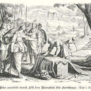 Dido obtaining the site of Carthage by a ruse (engraving)