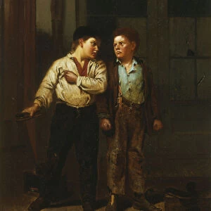 A Dispute Over Territory, (oil on canvas)