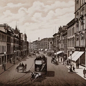 Donegal Place and Royal Avenue, Belfast (litho)