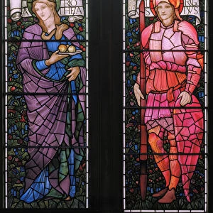 Dorothy & St George in Pink Armour, East Window, 1880 (stained glass)