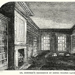 Dr Johnsons residence in Inner Temple Lane (engraving)