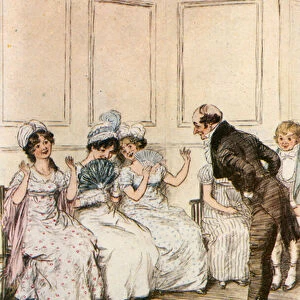Dr. Kimble making himself Agreeable to his Feminine Patients (colour litho)