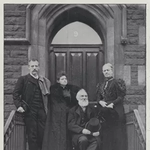 Dr Nansen, Mrs Nansen, Lord Kelvin, Lady Kelvin (b / w photo)