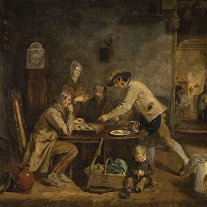 The Draught Players, 1844 (oil on canvas)