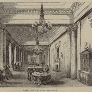 Drawing room at the Athenaeum Club, London (engraving)