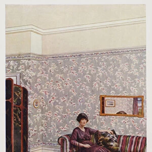 Drawing room or boudoir (colour litho)