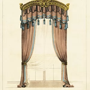 Drawing room curtains, Regency style