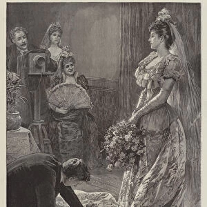 The Drawing-Room, photographing a Debutante (engraving)