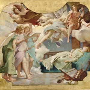 The Dream of St. Cecilia (oil on canvas)