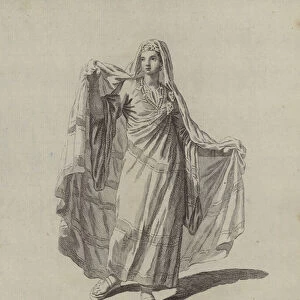 Full Dress of a Lady of Quality in Barbary in 1700 (engraving)