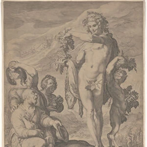 Drinkers Asking Bacchus for the Continuation of His Gifts (engraving)