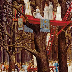Druids Cutting the Mistletoe on the Sixth Day of the Moon (oil on canvas)