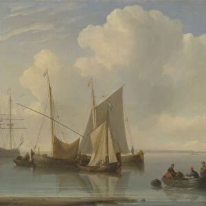 Dutch Sailing Vessels, 1814 (oil on panel)