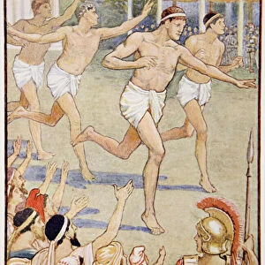 In earliest times a simple foot-race was the only event