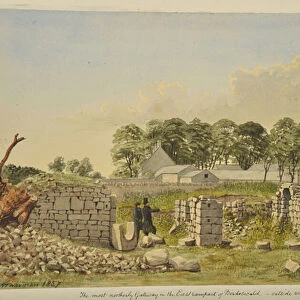 The east gate at Birdoswald Roman Fort, 1857 (w / c on paper)