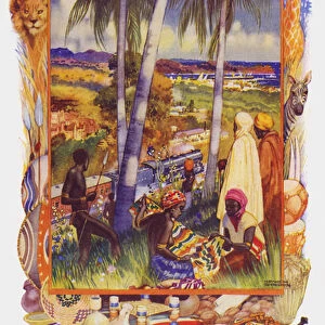 East and West Africa (colour litho)
