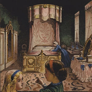Edith and Millys Housekeeping (colour litho)