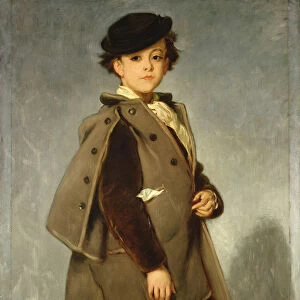 Edmond Dehodencq (1860-87) wearing an Inverness cape, 1872 (oil on canvas)